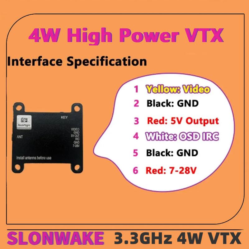 SLONWAKE FPV 3.3G 16CH 4000mW  - مراجعة Drone Frame وسعره