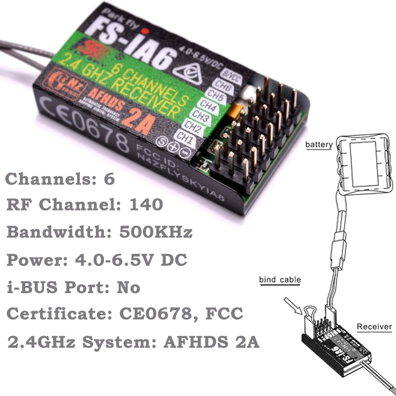 Flysky FS-IA6 Receiver 6CH Dua - مراجعة Drone Antenna وسعره