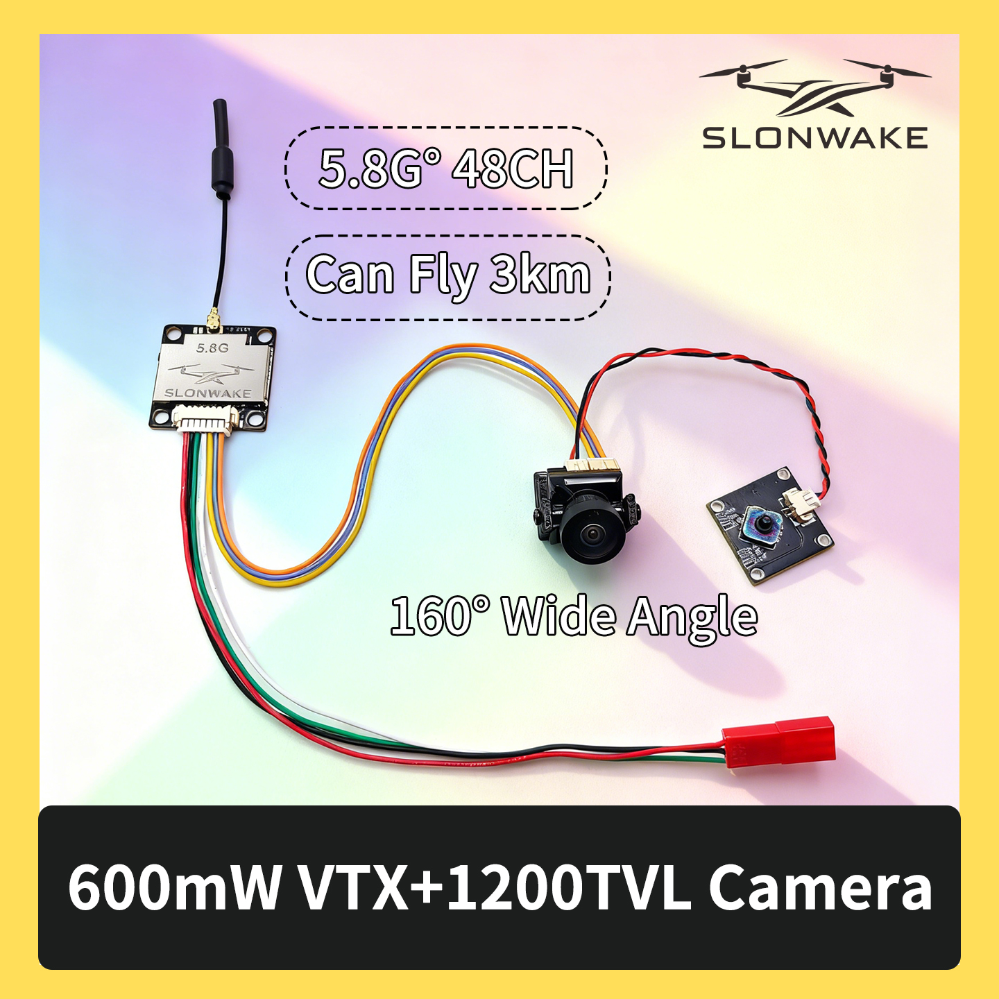 SLONWAKE 5.8G 600mW 7-24V FPV  - مراجعة Drone Frame وسعره