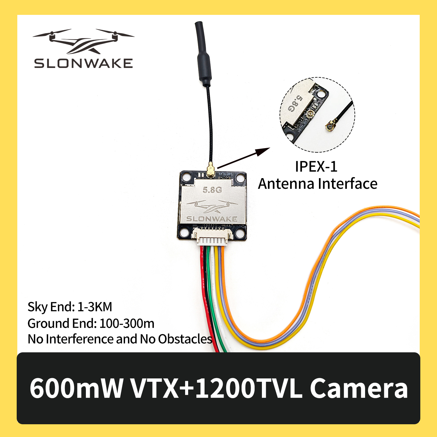 SLONWAKE 5.8G 600mW 7-24V FPV  - مراجعة Drone Frame وسعره