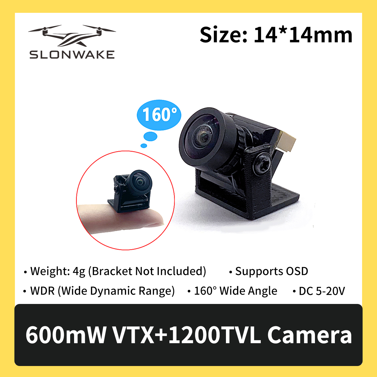 SLONWAKE 5.8G 600mW 7-24V FPV  - مراجعة Drone Frame وسعره
