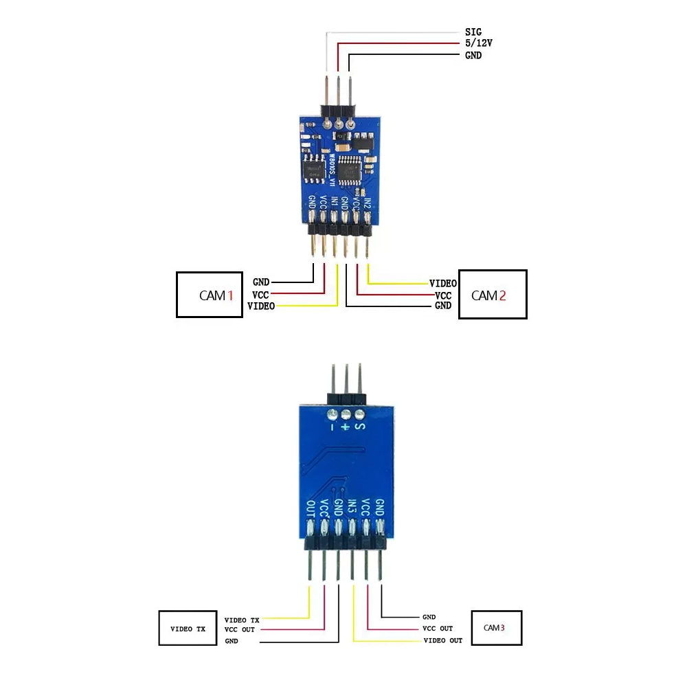 5.8G 3 Channel Video Switcher  - مراجعة Drone Motor وسعره