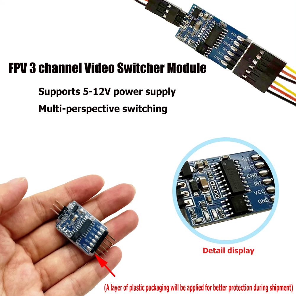5.8G 3 Channel Video Switcher  - مراجعة Drone Motor وسعره