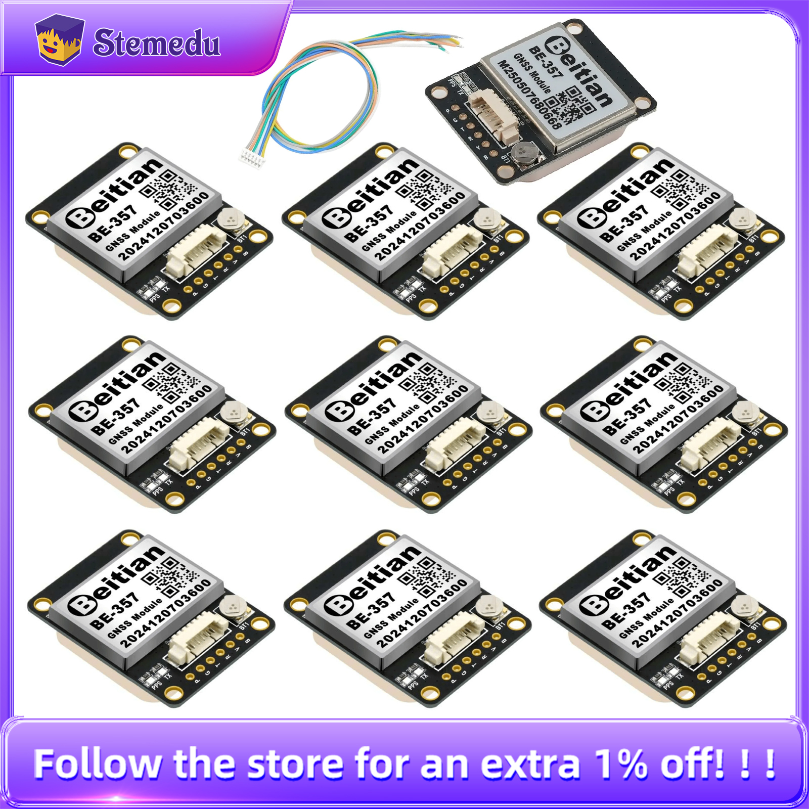 10PCS/LOT Beitian BE-357 BE357 - مراجعة Drone Gps Module وسعره