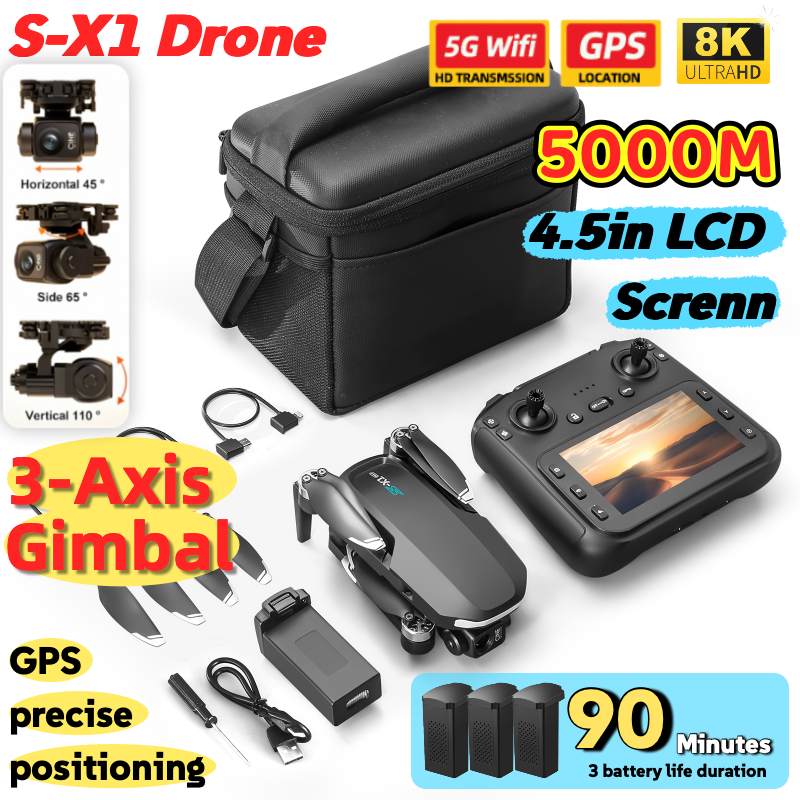 S-X1 MAX GPS Drone with 3-Axis - مراجعة Drone Gps Mount وسعره