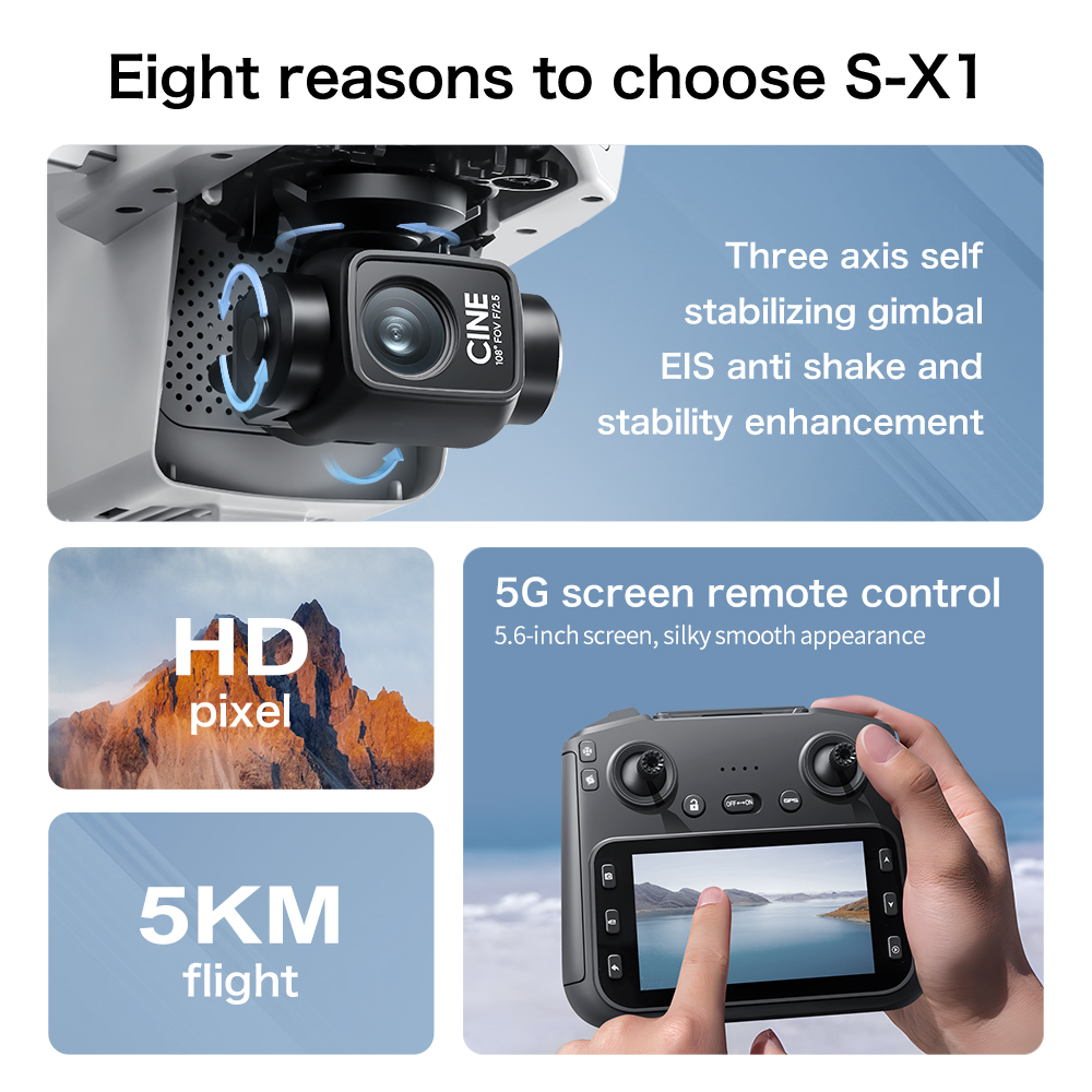 S-X1 MAX GPS Drone with 3-Axis - مراجعة Drone Gps Mount وسعره