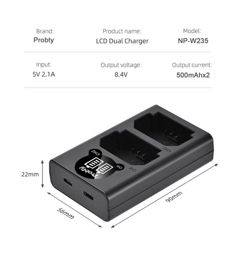 2200mAh NP-W235 NP W235 Batter - مراجعة Drone Camera وسعره