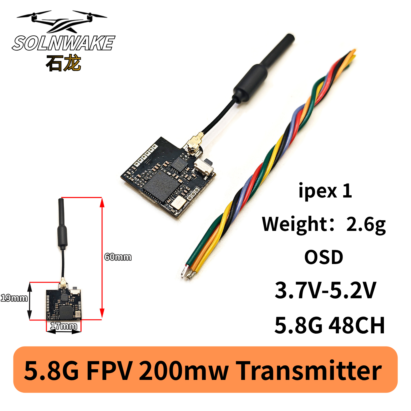 SLONWAKE Nano 5.8G 48CH 200mW  - مراجعة Drone Frame وسعره