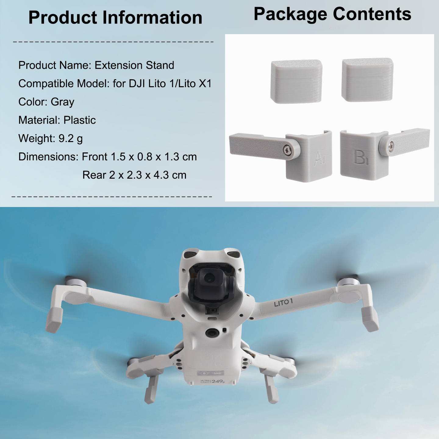 Landing Gear Extender for DJI  - مراجعة Drone Landing Gear وسعره
