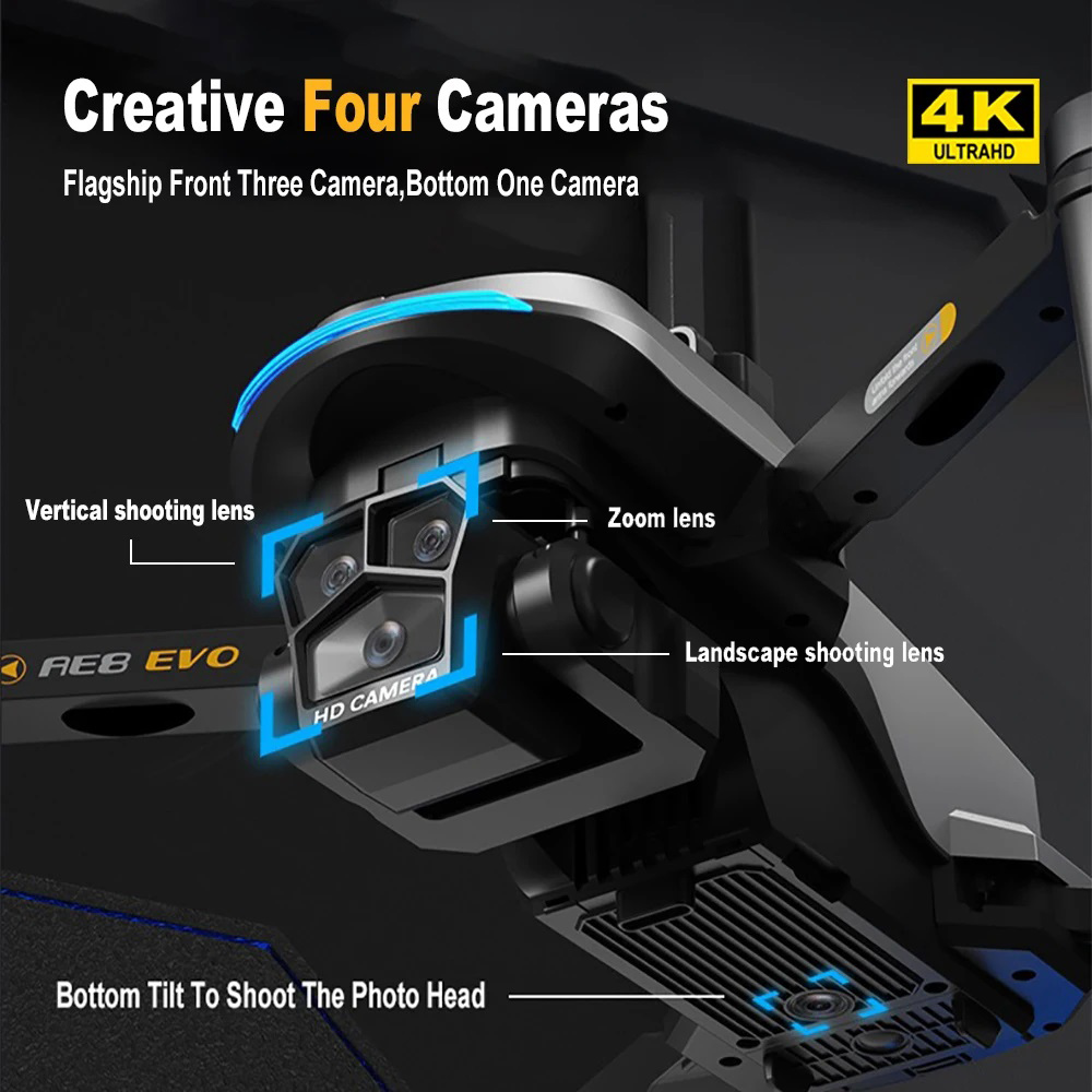 AE8 EVO Drone 4K Professional  - مراجعة Drone Gps Module وسعره