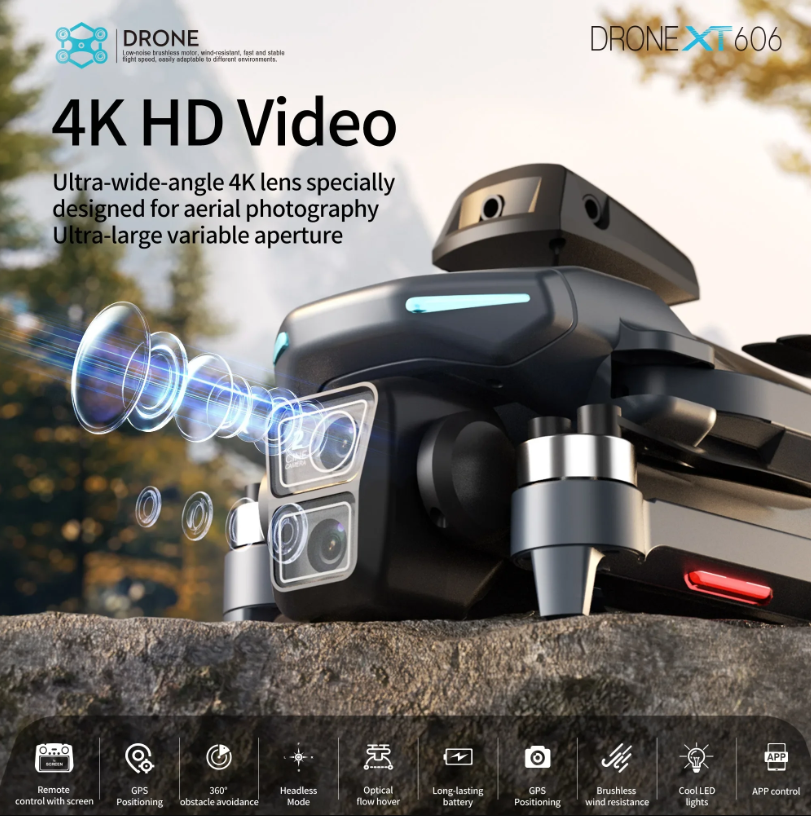 Lenovo XT606 MAX GPS Drone 4k  - مراجعة Drone Gps Mount وسعره