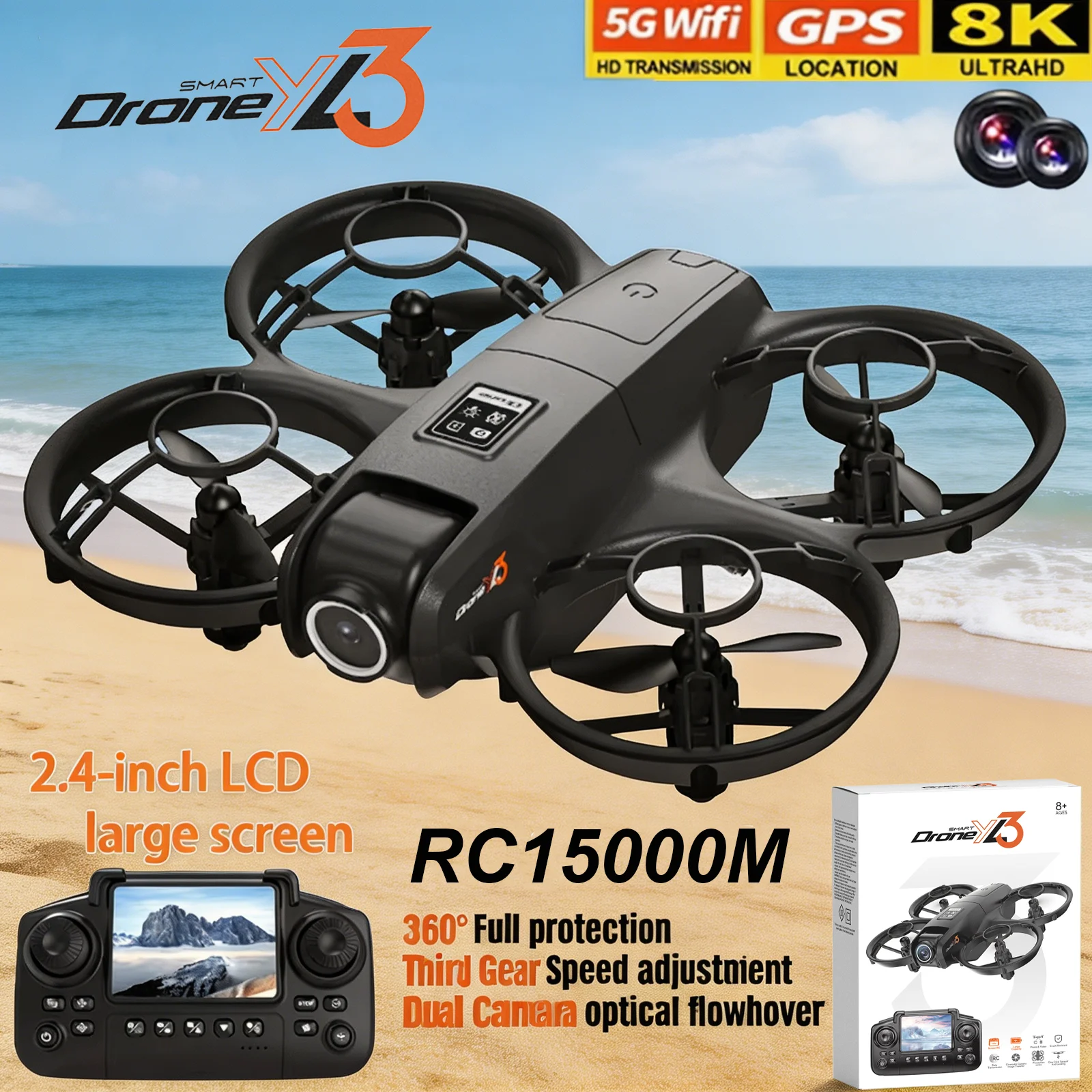 New YL3 RC Drone 8K 1080P Wide - مراجعة Drone Gps Mount وسعره