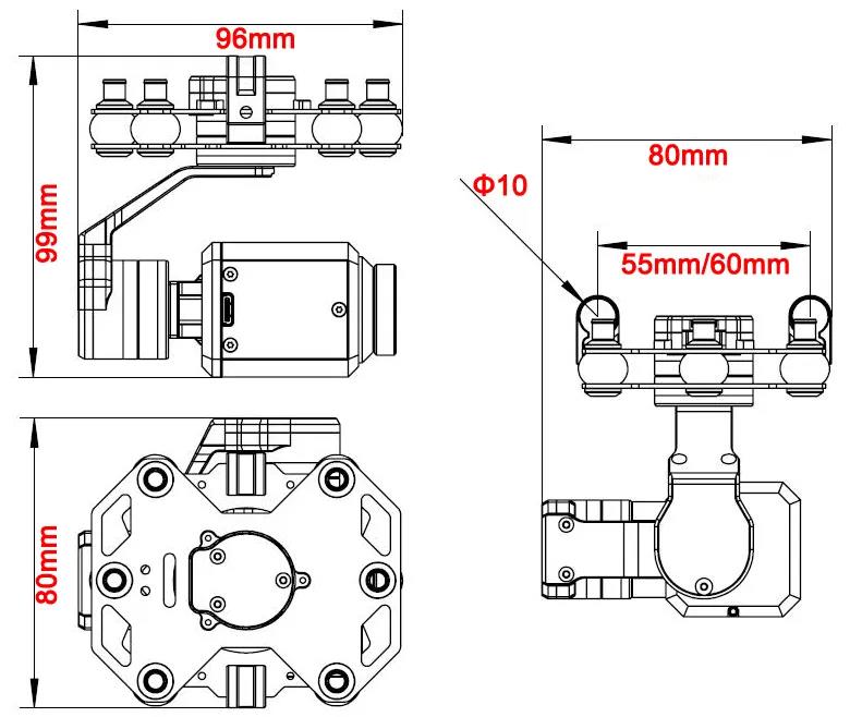 Tarot TL3T20 3-axis Gimbal 640 - مراجعة Drone Camera وسعره