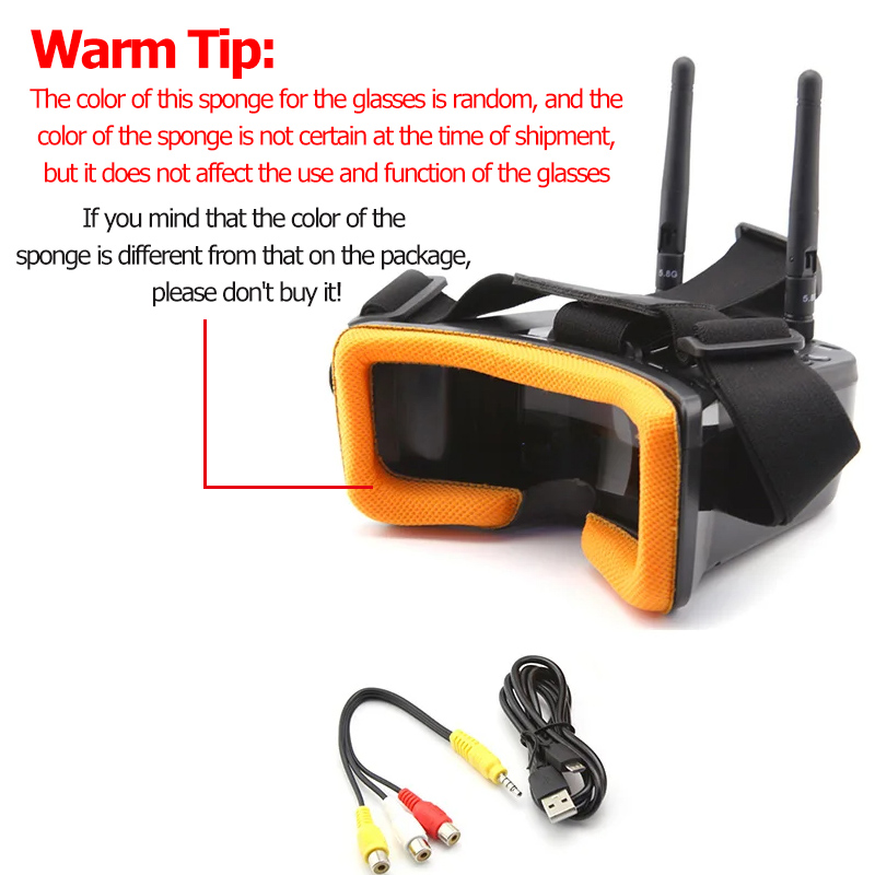 VR009 FPV Video Goggles 3Inch  - مراجعة Drone Antenna وسعره