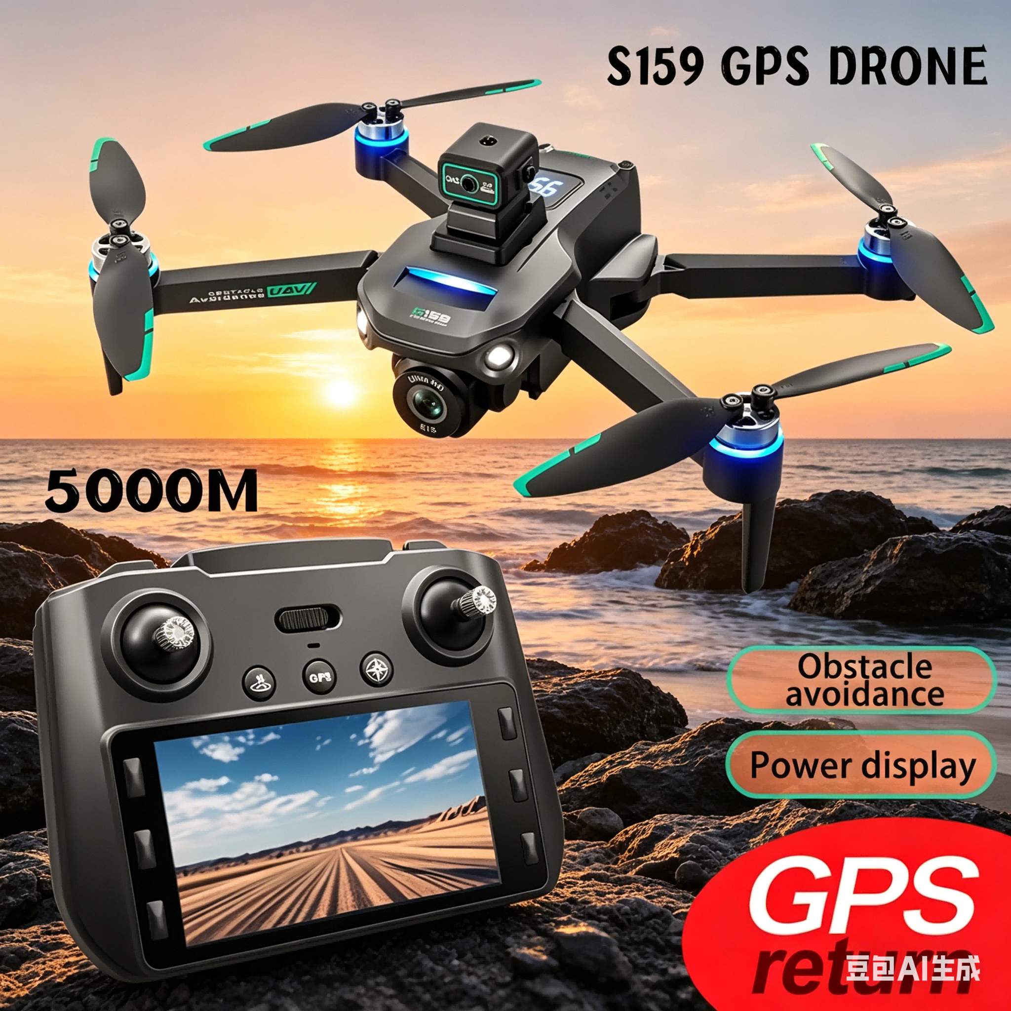 S159 GPS Drone 4K Profesional  - مراجعة Drone Gps Mount وسعره