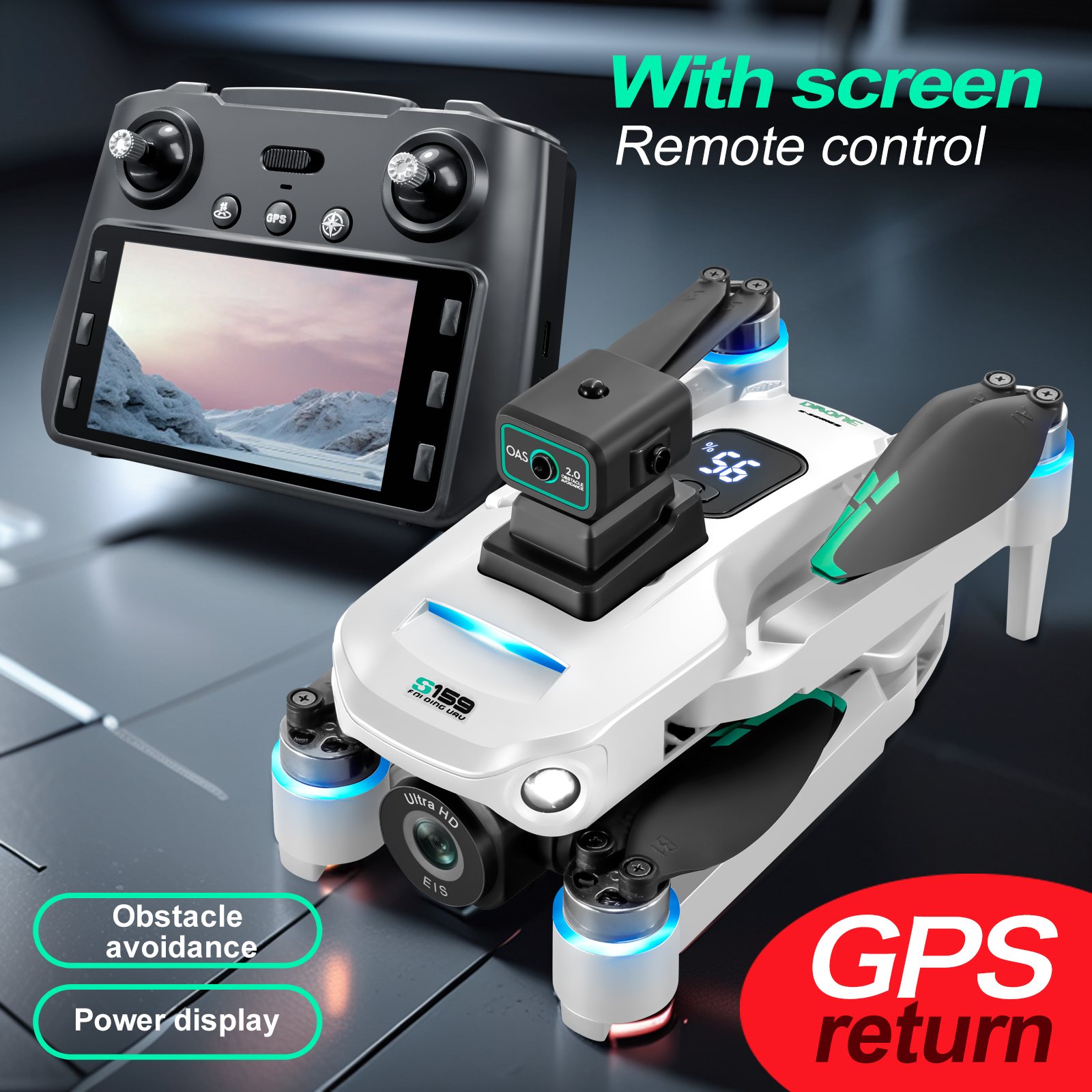 S159 GPS Drone 4K Profesional  - مراجعة Drone Gps Mount وسعره